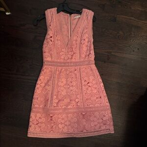 Alice + Olivia Pink Lace Dress